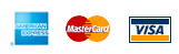 AmEx, Mastercard, and VISA are accepted